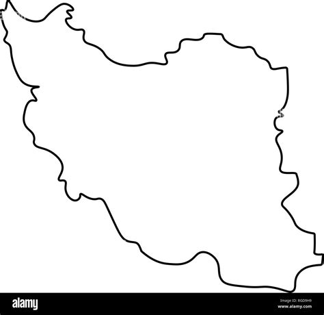 Map of Iran - outline. Silhouette of Iran map vector illustration Stock ...