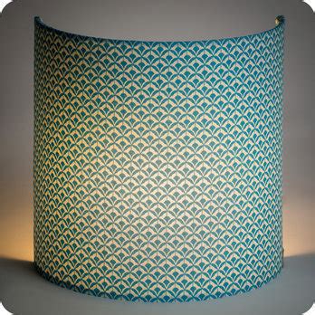 ALL LIGHTING > WALL LAMPSHADE > Fabric half lamp shade for wall light Blue aka : Fabuleuse Factory