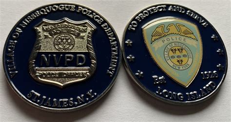 NISSEQUOGUE VILLAGE POLICE DEPT ST JAMES SUFFOLK COUNTY CHALLENGE COIN ...