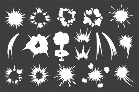 Cartoon Impact Effect White Air, Cartoon Clipart, Air Clipart, Shot PNG ...