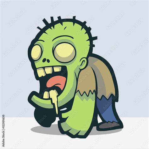 Cute Zombie cartoon Stock Vector | Adobe Stock