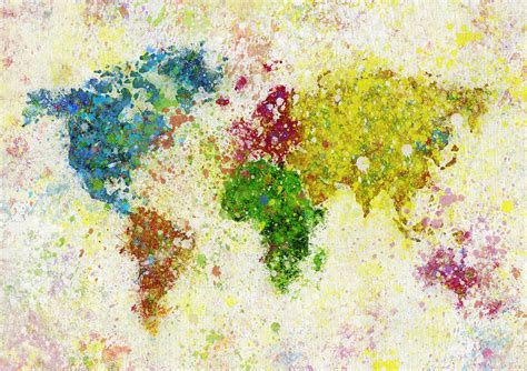 World Map Painting Painting by Setsiri Silapasuwanchai - Fine Art America