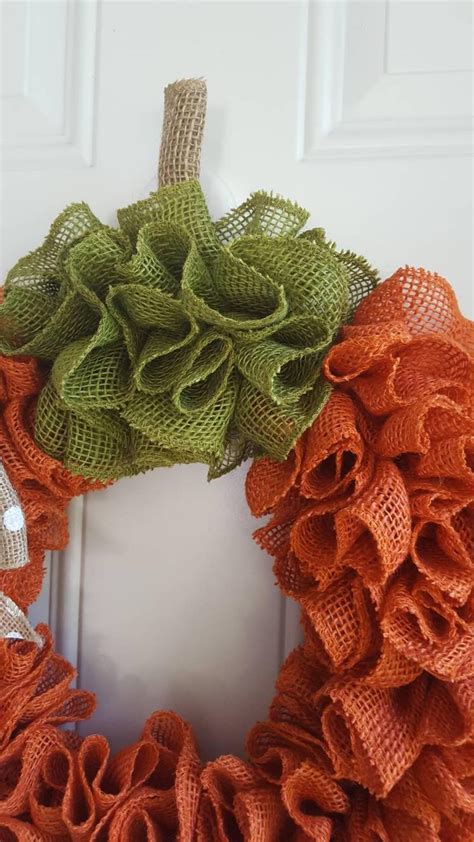 Pumpkin wreath burlap wreath fall wreath autumn wreath | Etsy | Burlap ...