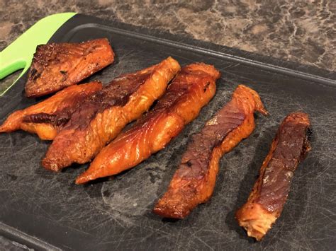 Traeger Smoked Salmon Jerky Smoked Salmon Jerky Recipe, Smoked Salmon Recipes, Smoked Food ...