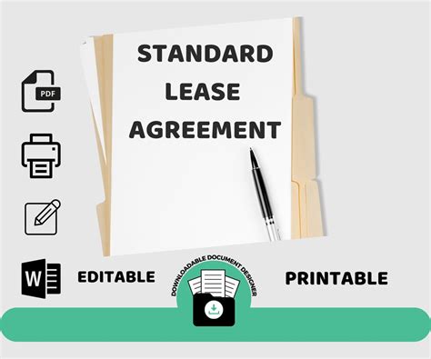 Lease Agreement Template, Residential Lease Contract - Etsy