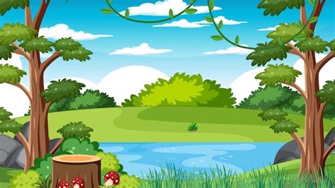 Free Vector | Nature forest background template