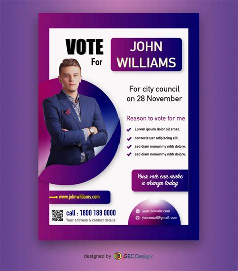 Election campaign creative political flyer template | GEC Designs