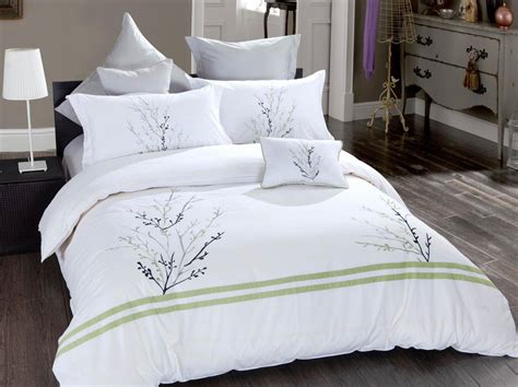 Legacy Decor 7 Pcs Poly Cotton Floral Embroidered Duvet Cover Bedding Set Machine Washable 90 ...