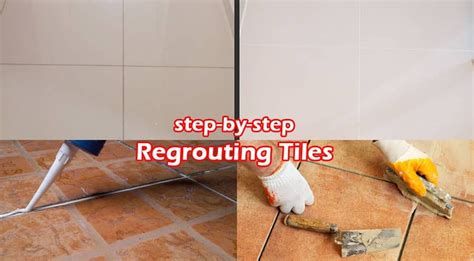 Regrouting tiles step-by-step