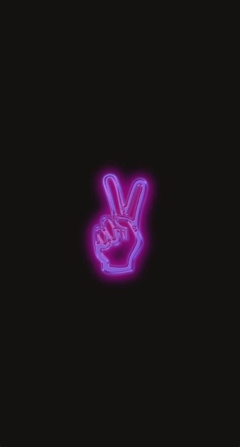 neon hand peace sign wallpaper | Peace sign tattoos, Peace sign hand ...