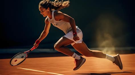 Premium AI Image | Tennis player executing a perfect backhand shot