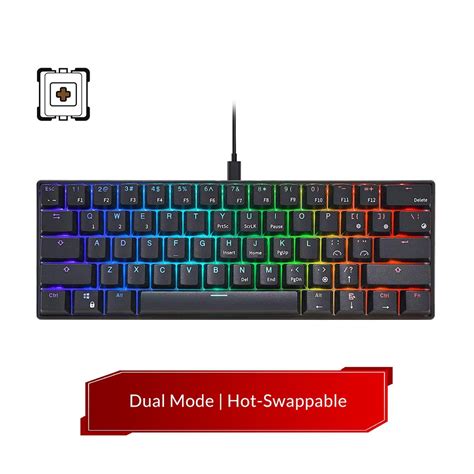 Game One - RK Royal Kludge RK61 Wired / Wireless RGB 60% Compact 61 ...