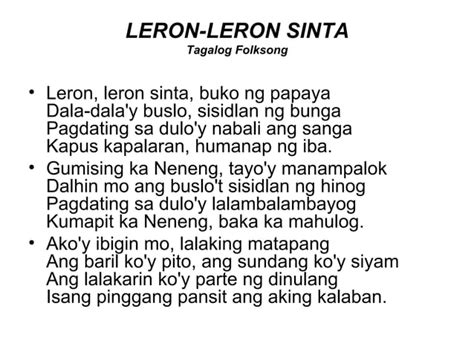 Philippine folk songs