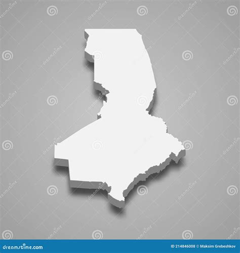 3d Isometric Map of Turkistan Oblast is a Region of Kazakhstan Stock ...