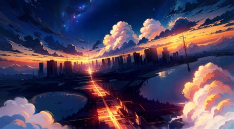 1920x1200 Resolution Anime Landscape HD AI City 1200P Wallpaper ...