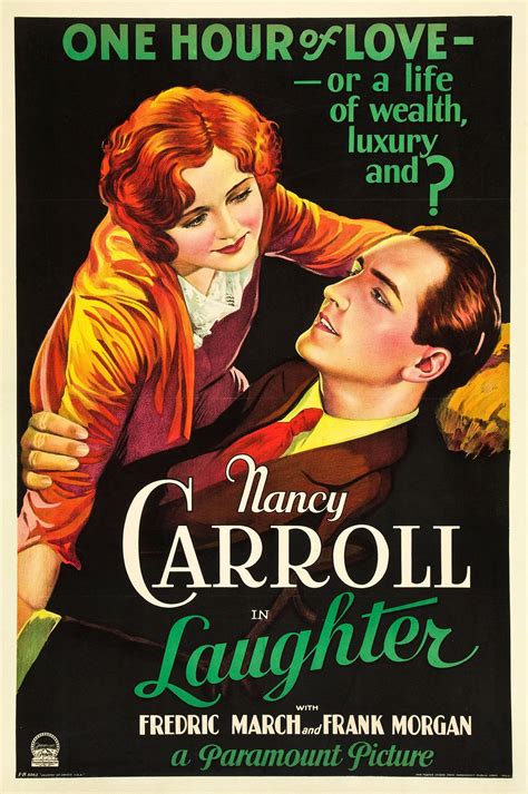 1930 - LAUGHTER - Harry D'Arrast | Movie posters, Nancy carroll, Cinema ...