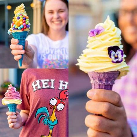 New Disney ice cream cones coming to Magic Kingdom Feb 24. the Hei Hei Cone features a blue ...