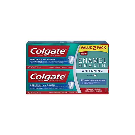 Colgate Enamel Health Toothpaste, Whitening Twin Pack,