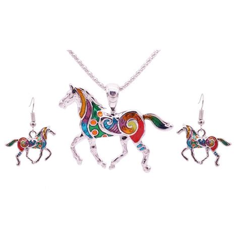 Enamel Horse Jewelry Set - My Niche Deals