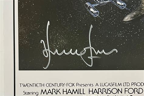 Harrison Ford Autographed Star Wars Movie Poster - 27x39 - The ...