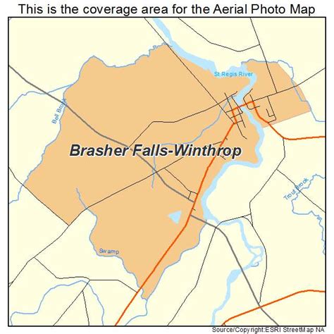 Aerial Photography Map of Brasher Falls Winthrop, NY New York