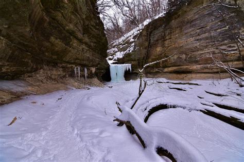 Winter at Starved Rock State Park Illinois French Canyon Stock Image ...