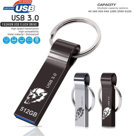 Metal Flash USB 3.0 128GB 256gb 512gb USB Memory Stick 32GB 64GB Waterproof Creative Pendriver ...