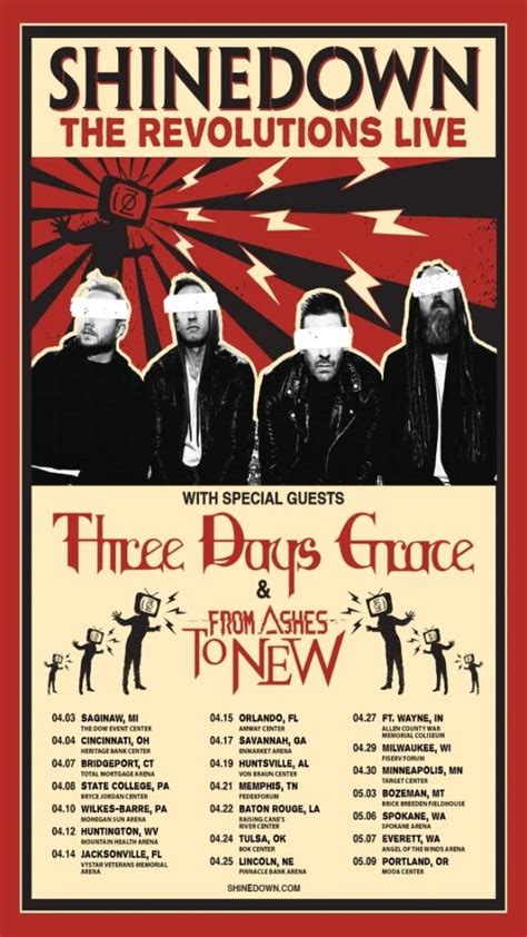 SHINEDOWN Announce 2023 U.S. Tour Dates With THREE DAYS GRACE - Loaded Radio