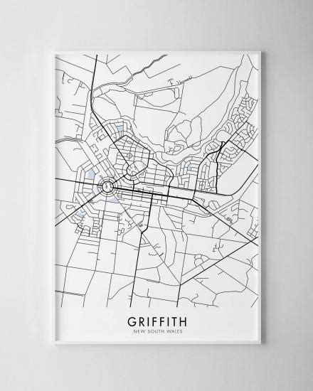 Griffith NSW Map Print | Chelsea Chelsea