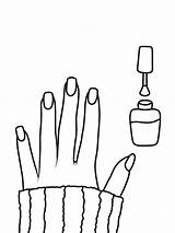 Drawing nails With nail Polish Coloring Page  Funny Pages sketch template