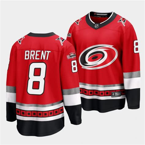 Carolina Hurricanes #8 Brent Burns 25th Anniversary Red Premier Jersey