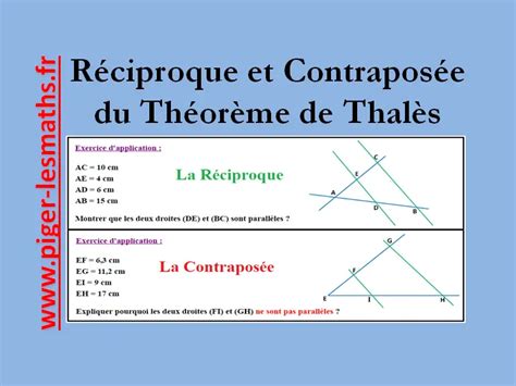 Théorème de Thalès - Agrandissement et Réduction