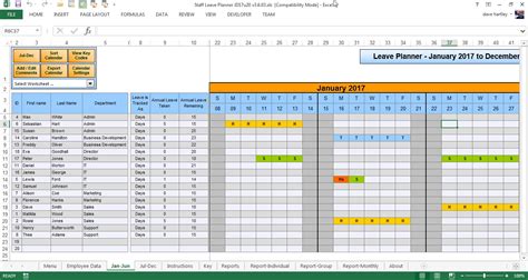 2021 Monthly Vacation Planner Excel Calendar Template Printable - Riset