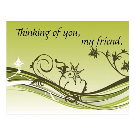 Thinking of you, my friend postcard | Zazzle