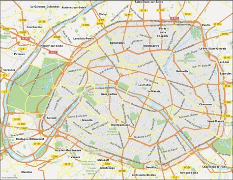 Map of Paris, France - GIS Geography