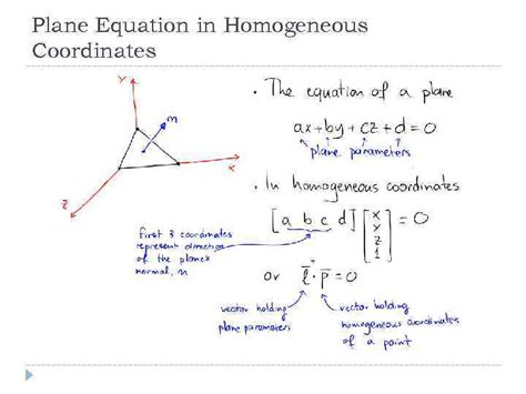 Topic 4 3 D Transformations Homogeneous coordinates in