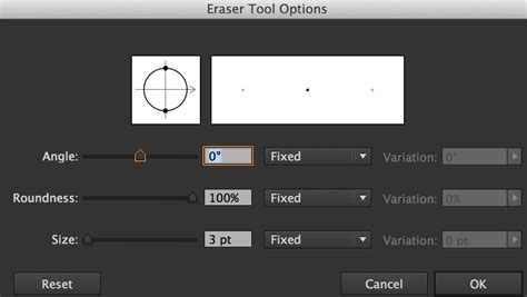 How to change the shape of the eraser tool in Illustrator? - Graphic ...