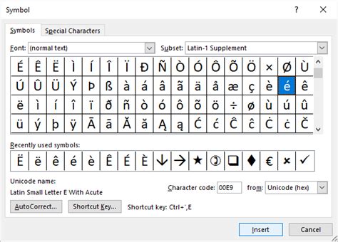 How to Insert or Type E with an Accent Mark in Word (È, É, Ê, Ë, è, é ...