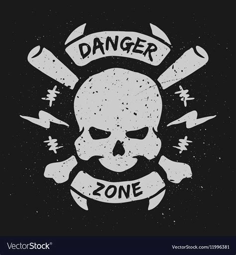 Danger zone emblem Royalty Free Vector Image - VectorStock