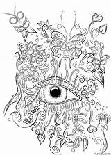 Eyeball Coloring Page » Turkau sketch template