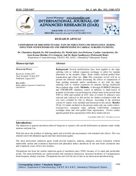 (PDF) COMPARISON OF SIDE EFFECTS LIKE PAIN ON INJECCTION AND MYOCLONUS ...