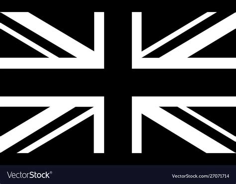 Black and white united kingdom flag - brexit Vector Image