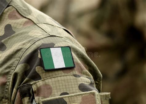 Flag of Nigeria on Military Uniform. Army, Soldiers, Africa Collage ...