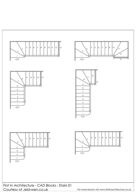 Free CAD Blocks – Stairs 01 | Stairs floor plan, Flooring for stairs, Stairs design