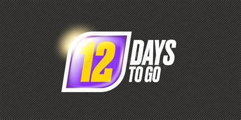 Twelve Days To Go Countdown Modern Horizontal Banner Design Template ...