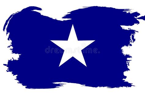 The Bonnie Blue Flag with White Grunge Border Stock Vector ...