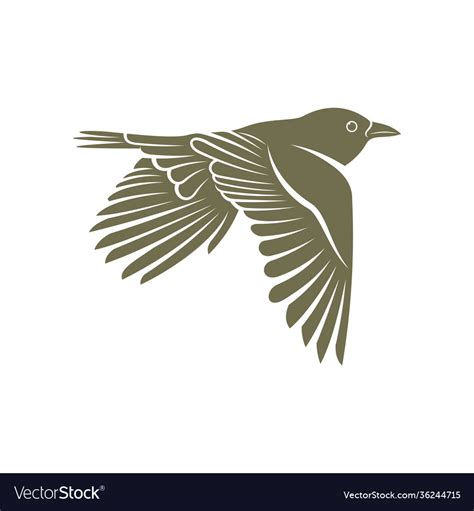 Lark bird logo design icon symbol template Vector Image