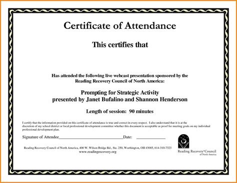 Unbelievable Certificate Of Attendance Sample Daily Template