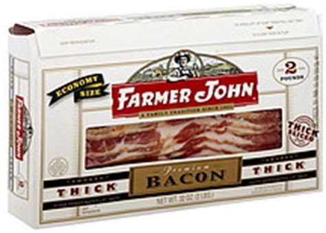 Farmer John Bacon Smoked, Thick 32.0 oz Nutrition Information | ShopWell