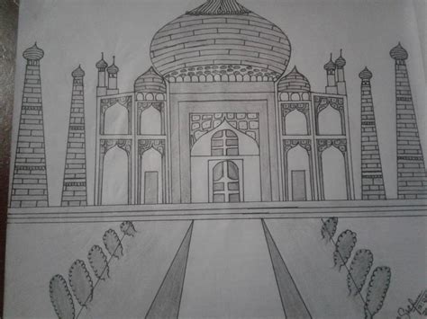 Taj Mahal pencil sketch